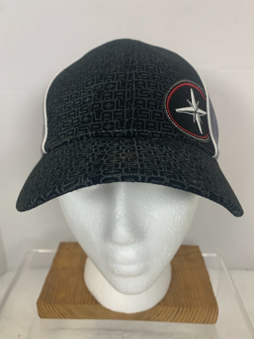 Polaris Racing Snapback Hat Men’s Black Gray Embroidered